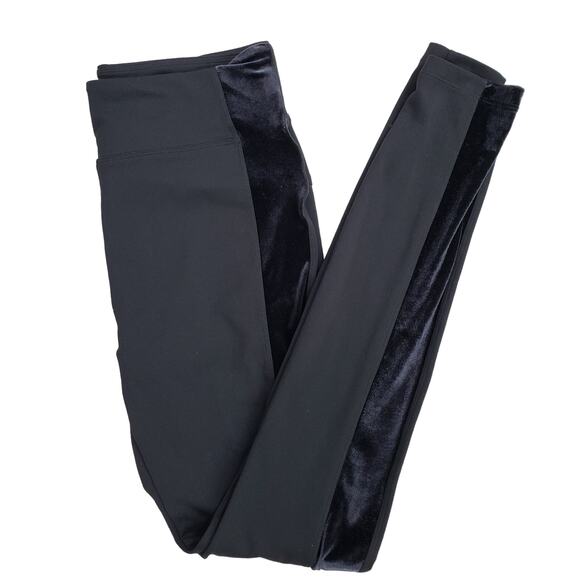 Athleta Women's Charcoal Velvet Contrast Legging Size Medium Tall - Picture 1 of 14